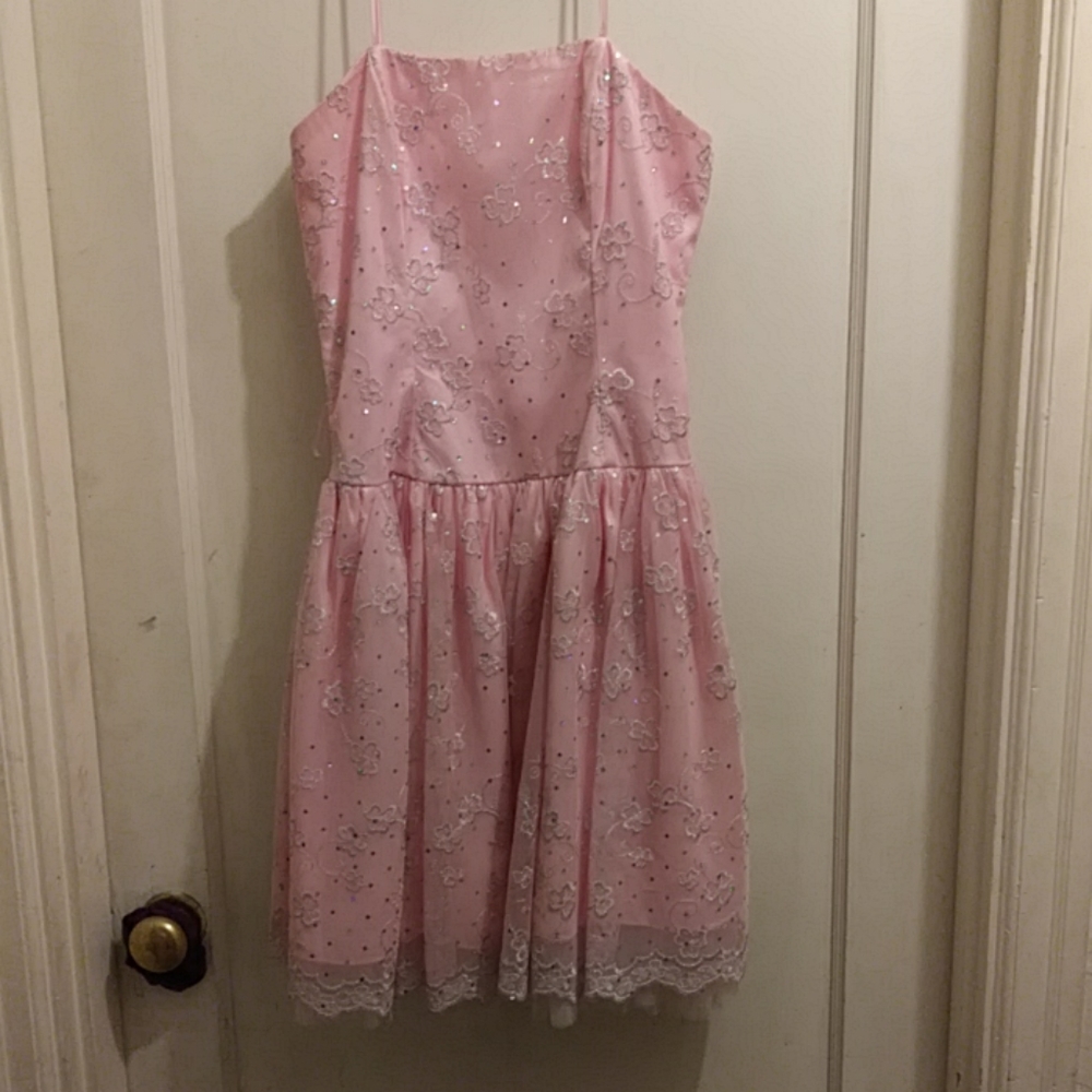 Girls Pink n Silver Dress